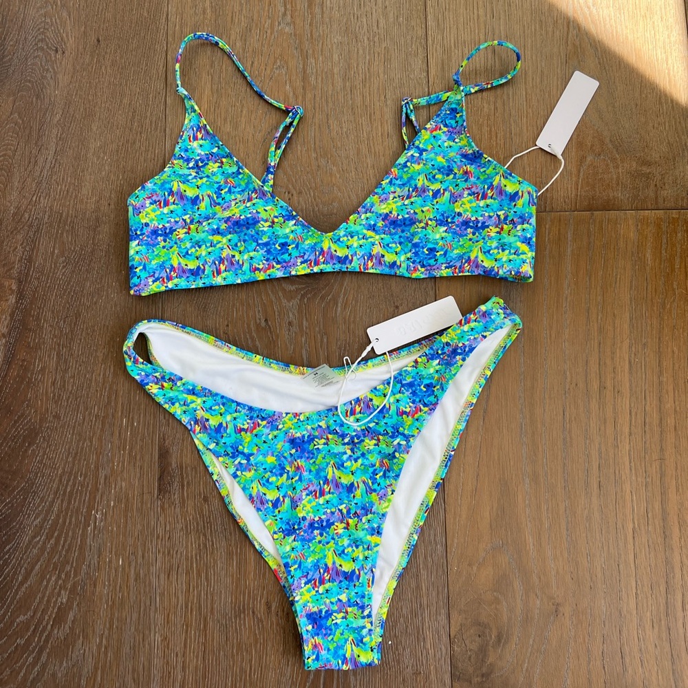 Bright swimwear flash dance bikini NWT